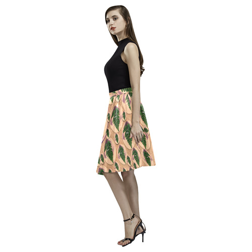 Made In Taiwan pop art Melete Pleated Midi Skirt (Model D15)