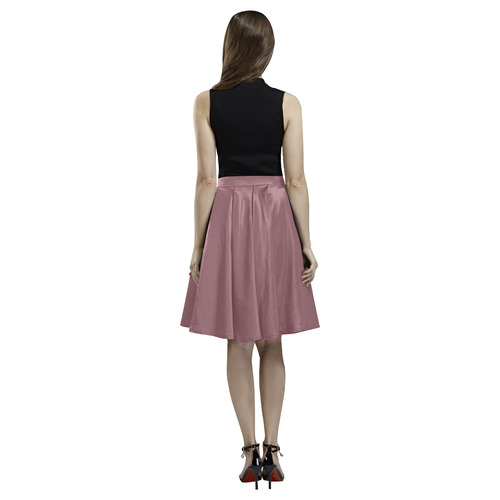 Crushed Berry Melete Pleated Midi Skirt (Model D15)