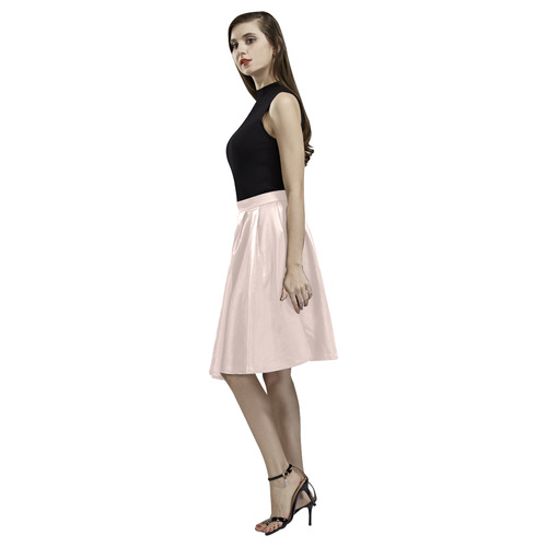 Peach Blush Melete Pleated Midi Skirt (Model D15)