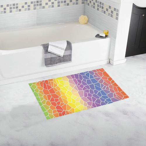 Mosaic Rainbow Bath Rug 16''x 28''