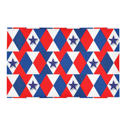 Patriotic Triangles And Stars Bath Rug 20''x 32''