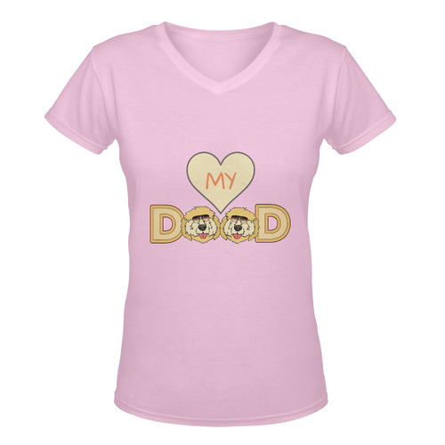 Love My DOOD Women's Deep V-neck T-shirt (Model T19)