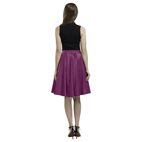 Blackberry Melete Pleated Midi Skirt (Model D15)