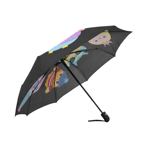 Cute Owls With Funny Clothes Auto-Foldable Umbrella (Model U04)