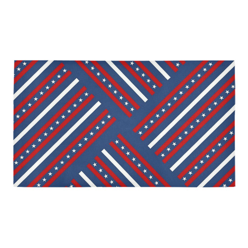 Patriotic Crisscross Bath Rug 16''x 28''