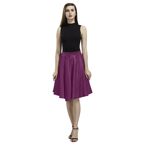 Blackberry Melete Pleated Midi Skirt (Model D15)