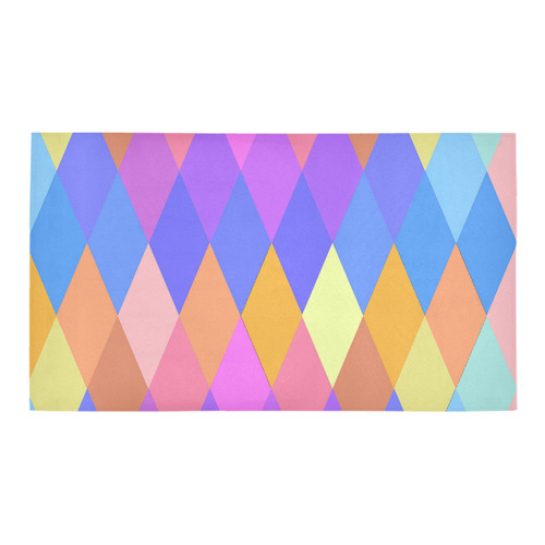 Multicolored Low Poly Diamonds Bath Rug 16''x 28''