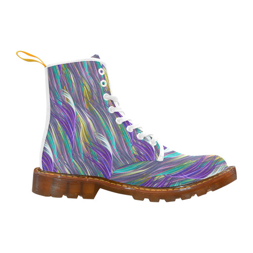 Colorful Punk Hair Fractal Martin Boots For Men Model 1203H