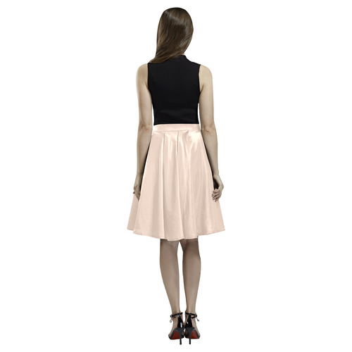 Linen Melete Pleated Midi Skirt (Model D15)
