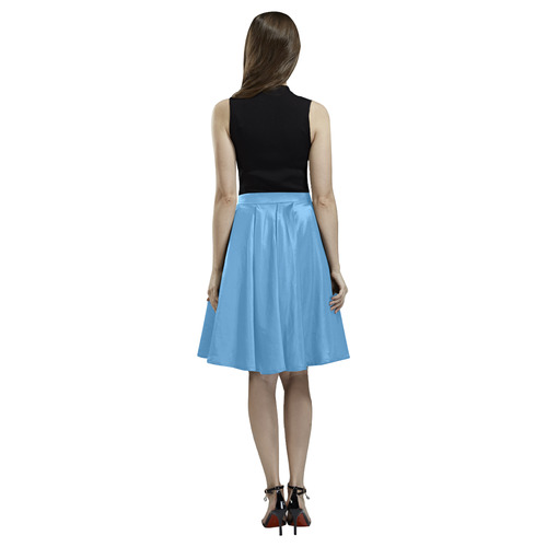 Azure Blue Melete Pleated Midi Skirt (Model D15)