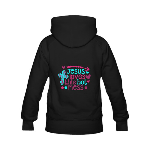 Jesus Loves This Hot Mess Women's Classic Hoodies (Model H07)