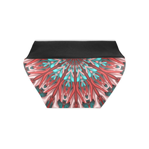 Pink teal fractal mandala Black Version Clutch Bag (Model 1630)