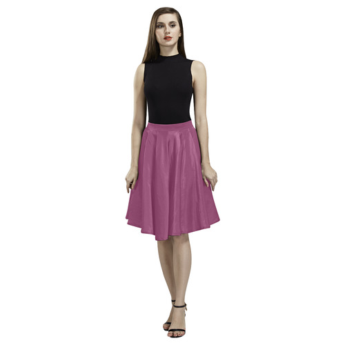 Boysenberry Melete Pleated Midi Skirt (Model D15)