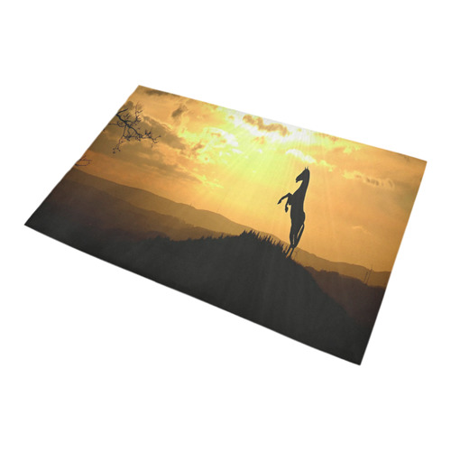 Sunset Horse Silhouette Bath Rug 20''x 32''