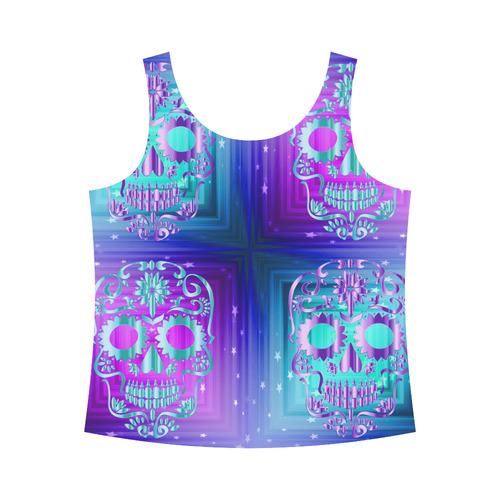 Skull20170549_by_JAMColors All Over Print Tank Top for Women (Model T43)