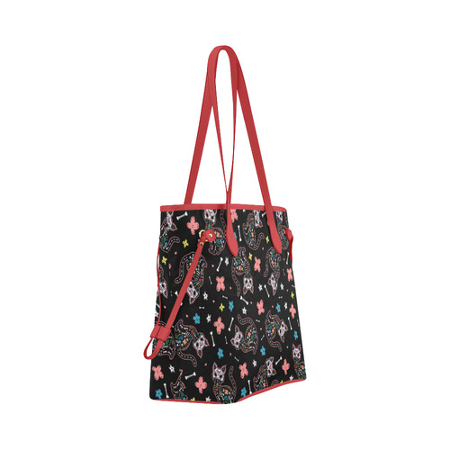 Dia de los Gatos Clover Canvas Tote Bag (Model 1661)