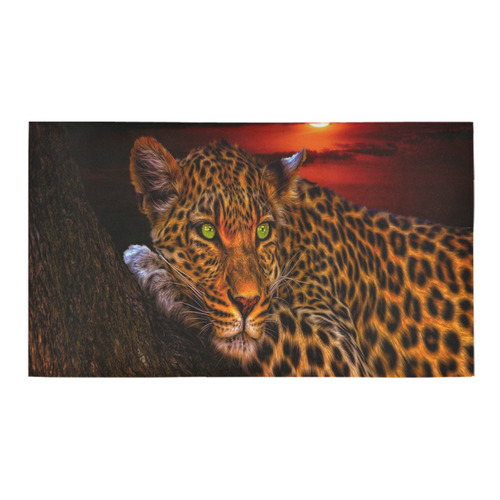 Leopard Sunset Bath Rug 16''x 28''