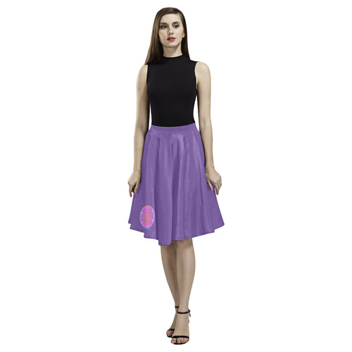 protection in purple colors-3 Melete Pleated Midi Skirt (Model D15)