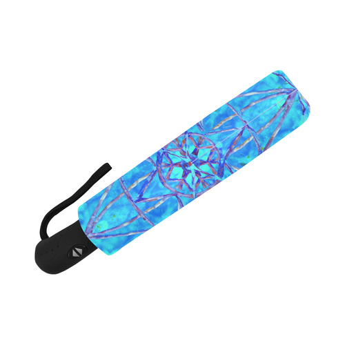 protection in nature colors-teal, blue and green Auto-Foldable Umbrella (Model U04)