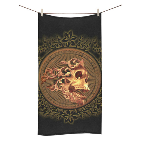 Amazing skull with floral elements Bath Towel 30"x56"