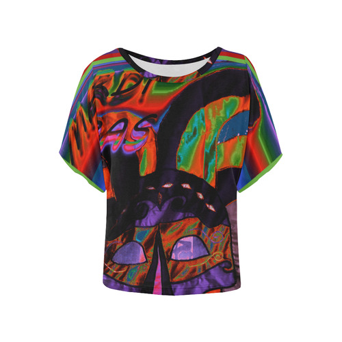 NEONMARGRATOO2 Women's Batwing-Sleeved Blouse T shirt (Model T44)