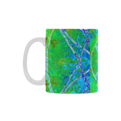 protection in nature colors-teal, blue and green White Mug(11OZ)