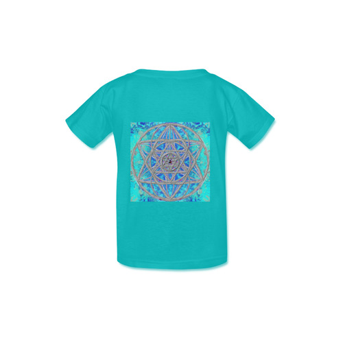 protection in blue harmony turquoise Kid's  Classic T-shirt (Model T22)