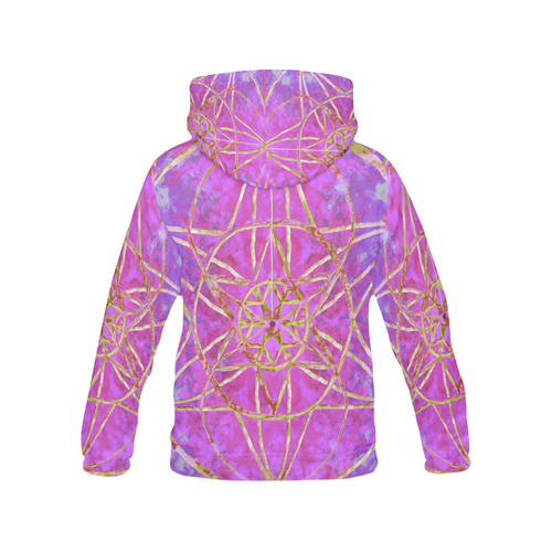 protection in purple colors All Over Print Hoodie for Women (USA Size) (Model H13)
