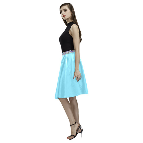 protection in blue harmony-2 Melete Pleated Midi Skirt (Model D15)
