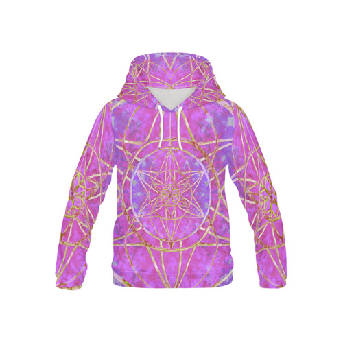 protection in purple colors All Over Print Hoodie for Kid (USA Size) (Model H13)