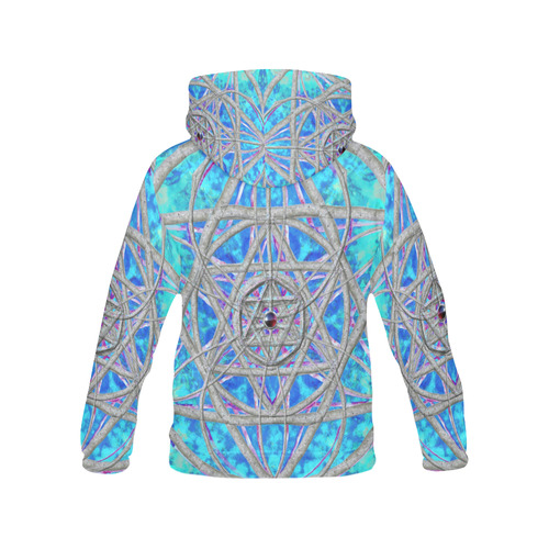 protection in blue harmony All Over Print Hoodie for Women (USA Size) (Model H13)