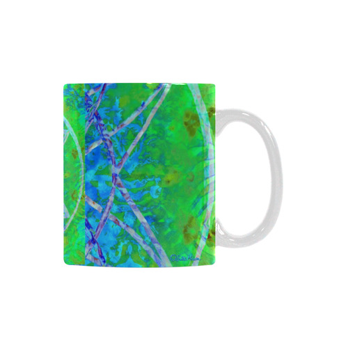 protection in nature colors-teal, blue and green White Mug(11OZ)