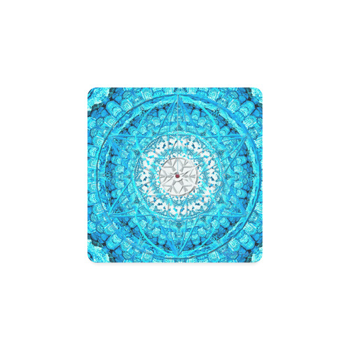 Protection from Jerusalem in blue Square Coaster
