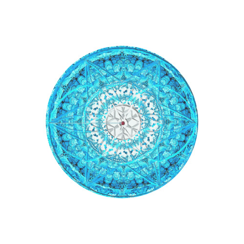 Protection from Jerusalem in blue Round Mousepad