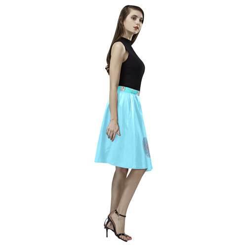 protection in blue harmony-2 Melete Pleated Midi Skirt (Model D15)