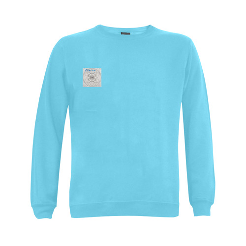 protection through fundamental mineral energy turquoise Gildan Crewneck Sweatshirt(NEW) (Model H01)