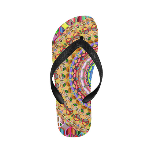 Peace Mandala Flip Flops for Men/Women (Model 040)