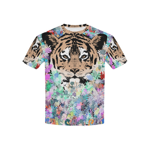 FLOWER TIGER Kids' All Over Print T-shirt (USA Size) (Model T40)