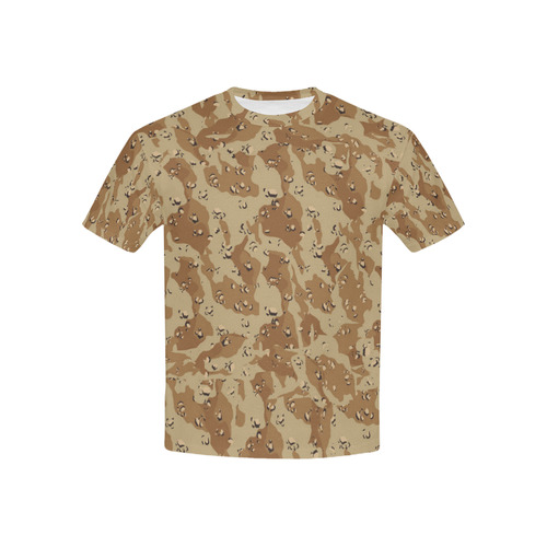 Desert Camouflage Military Pattern Kids' All Over Print T-shirt (USA Size) (Model T40)