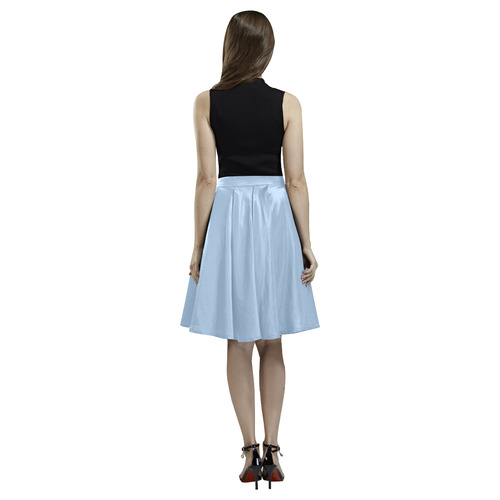 Powder Blue Melete Pleated Midi Skirt (Model D15)