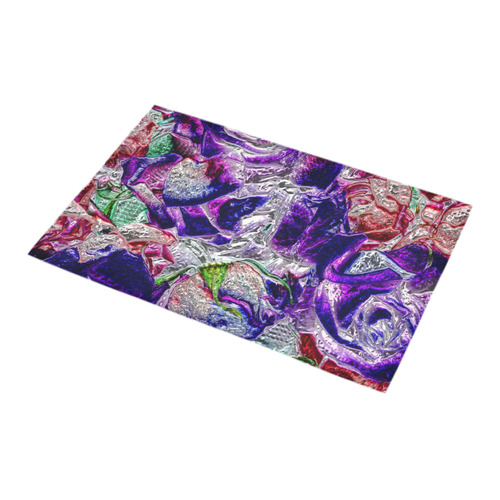 Floral glossy Chrome 01A by FeelGood Bath Rug 16''x 28''