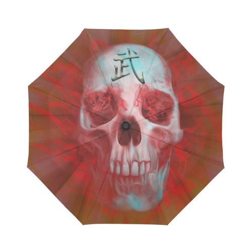 Warrior Kanji skull Auto-Foldable Umbrella (Model U04)