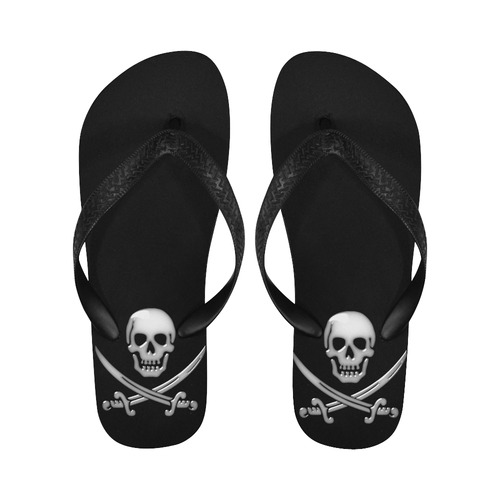 Jolly Roger Pirate Flip Flops for Men 