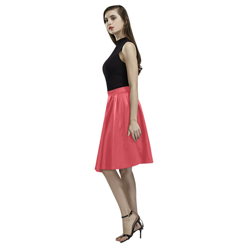 Poinsettia Melete Pleated Midi Skirt (Model D15)