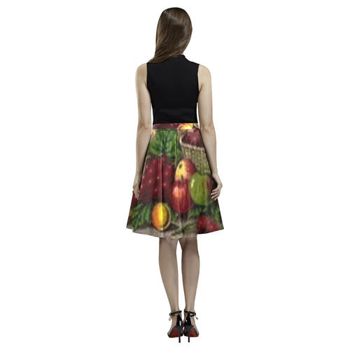 Vintage Harvest Melete Pleated Midi Skirt (Model D15)