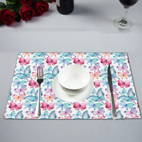 Watercolor Colorful Butterflies Placemat 12’’ x 18’’ (Set of 4)