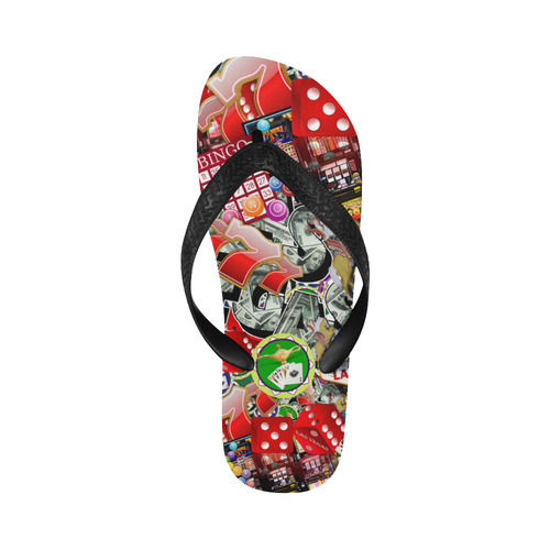 Las Vegas Icons - Gamblers Delight Flip Flops for Men/Women (Model 040)