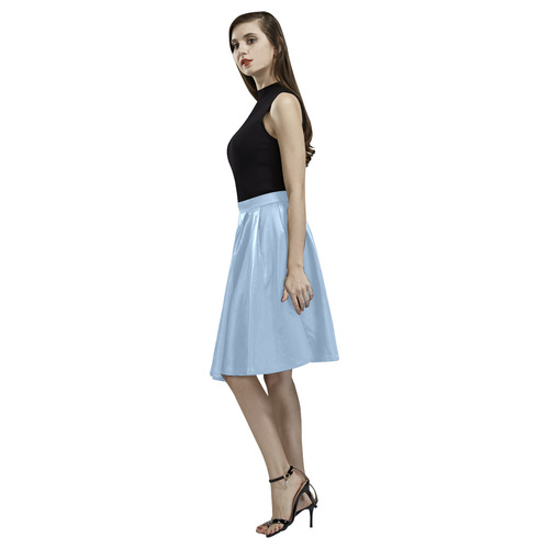 Powder Blue Melete Pleated Midi Skirt (Model D15)