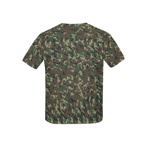 Forest Camouflage Military Pattern Kids' All Over Print T-shirt (USA Size) (Model T40)