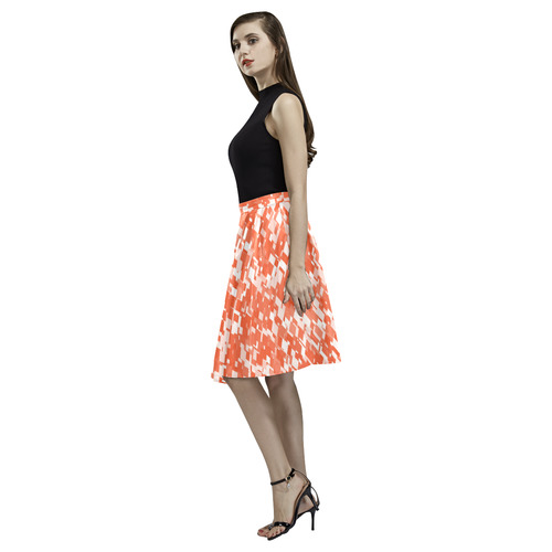 Flame Pixels Melete Pleated Midi Skirt (Model D15)